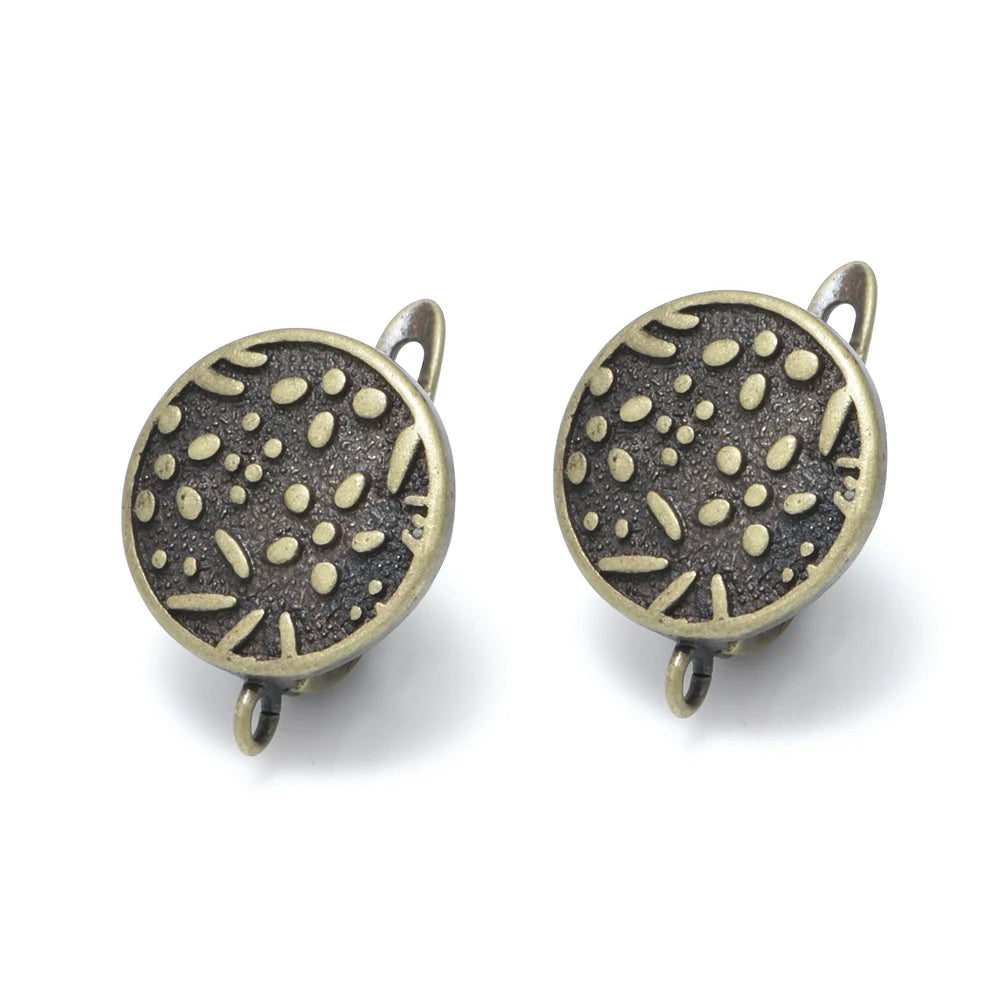 Boucles d'Oreilles Géométriques Bronze Antique - Accessoires DIY Cuivre