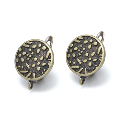 Boucles d'Oreilles Géométriques Bronze Antique - Accessoires DIY Cuivre
