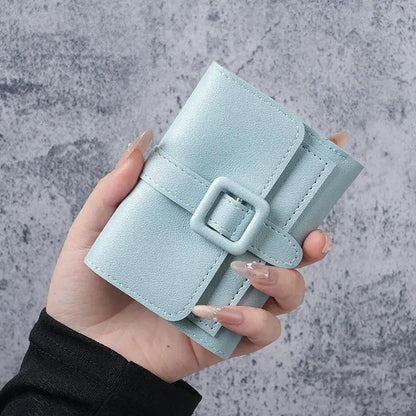 Portefeuille Femme Compact Cuir PU - Porte-Monnaie avec Porte-Cartes Étudiant