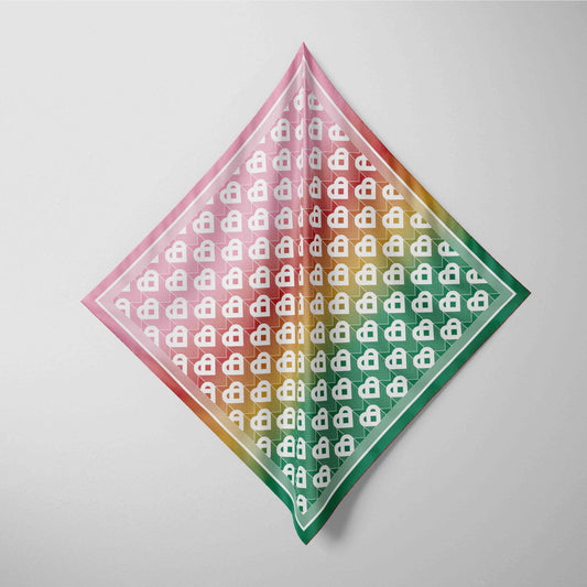 Foulard Carré Mousseline 70x70cm Femme - Écharpe Soie Imprimé Tête Cheveux Kerchief Mode