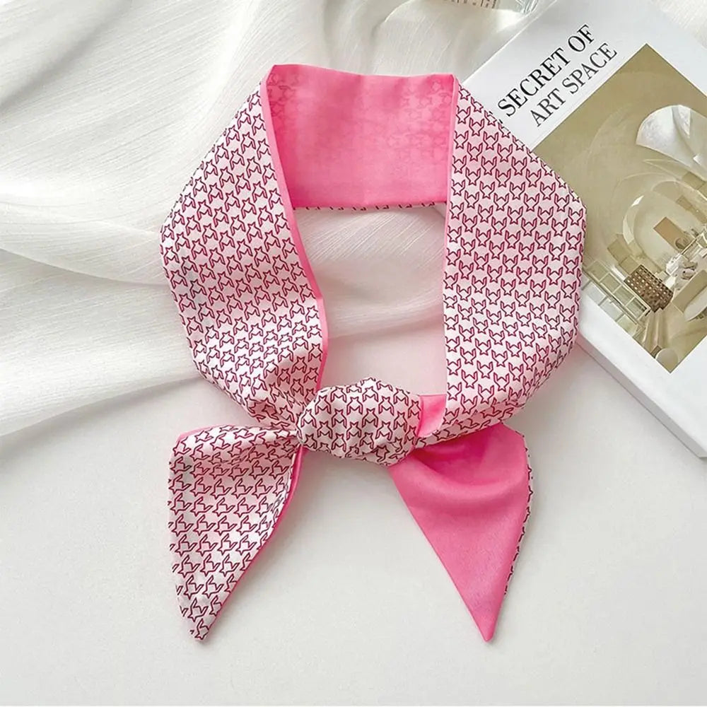 Bandeau Soie Fleur Rose - Headband Ruban Élégant Femme