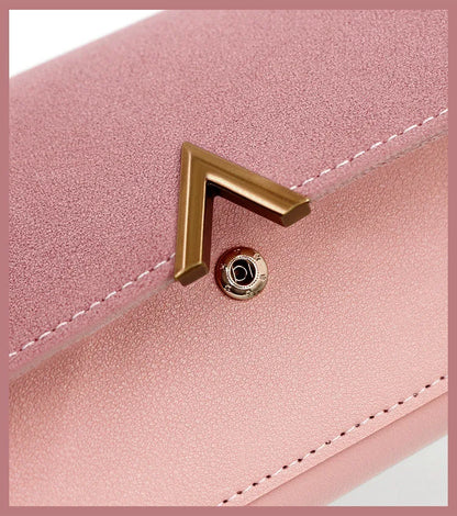 Portefeuille Femme Long Cuir PU Perles - Porte-Monnaie Carte Clutch Mini Fermoir Rouge