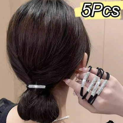 Élastiques Cheveux Strass Coréens Brillants - Chouchous Sans Couture Femme Fille Y2K Sweet