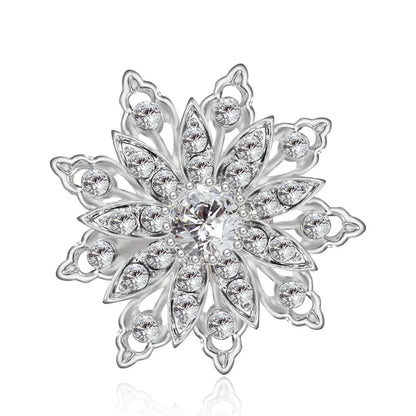 Broche Fleur Rétro Mode Cristal Strass – Pin's Bijou Mariage Rendez-vous Soirées Femme