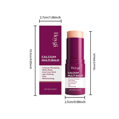 Baume Multi-Usages Calcium Volume 1pc - Stick Visage Yeux Collagène Hydratant Anti-Rides Pré-Maquillage K-Beauty
