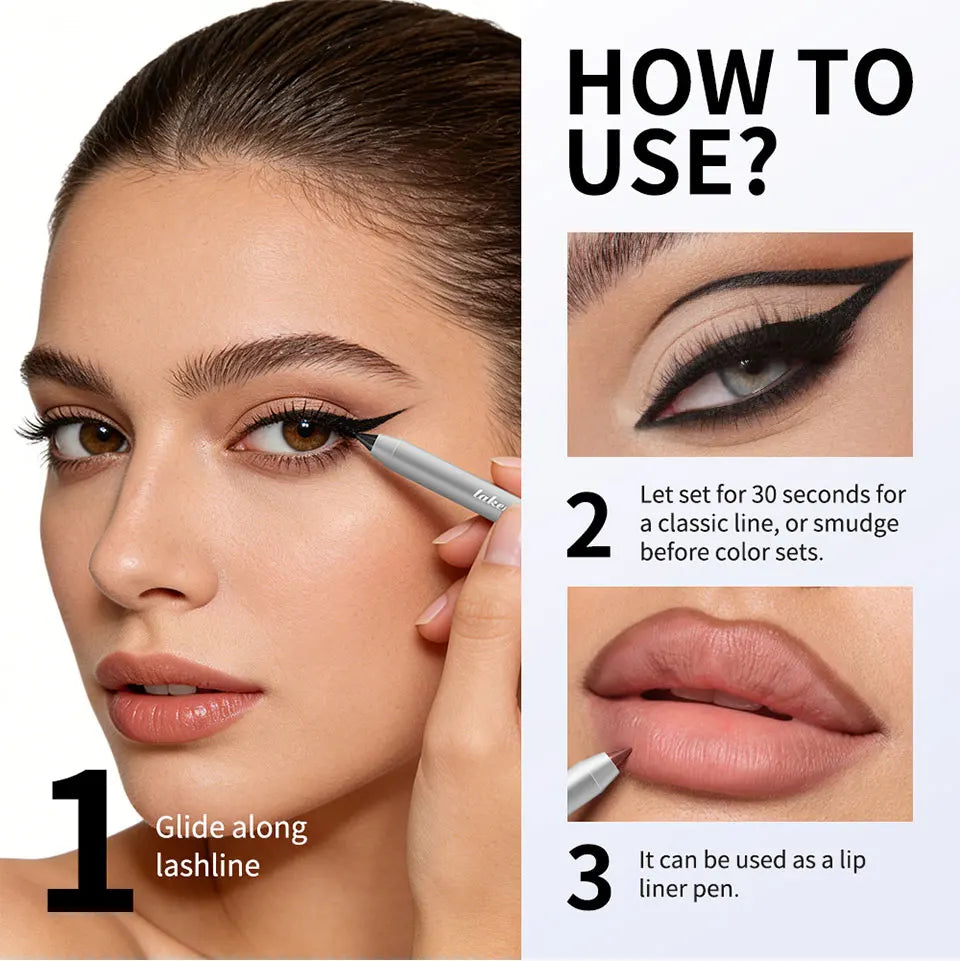 Crayon Eyeliner Imperméable – Séchage Rapide, Longue Durée & Anti-Bavures