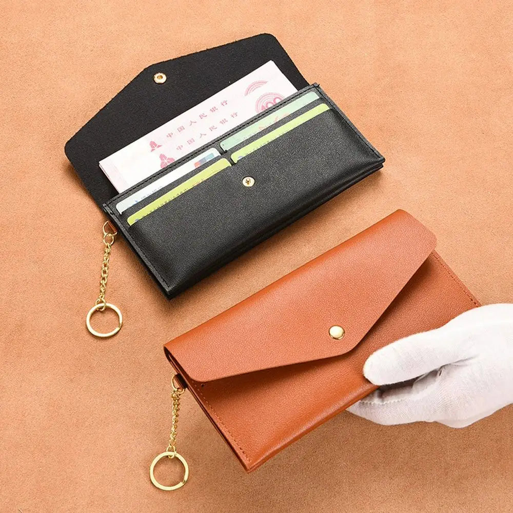 Portefeuille Femme Enveloppe Rétro Cuir PU - Clutch Porte-Cartes Téléphone Monnaie