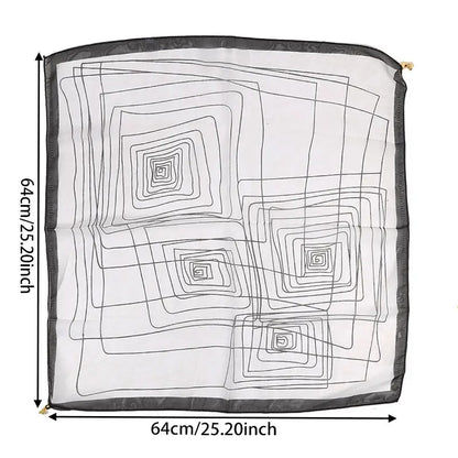 Luxury Square Scarf with Magnetic Buckle for Women, Pink - Triangle Cross Scarf for Autumn/Winter