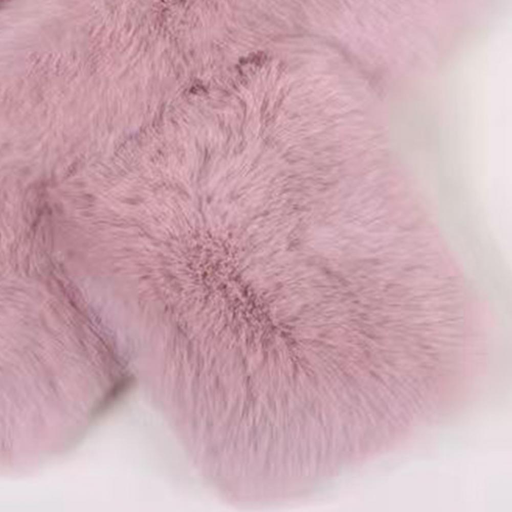 Foulard Écharpe Fourrure Lapin Peluche Femme - Col Croisé Chaud Épais Hiver
