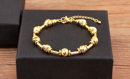 Bracelet Perles CZ Fait Main Ajustable – Chaîne Cuivre Polyvalent Femme