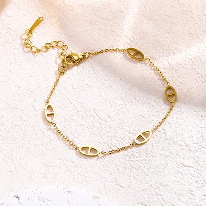 Bracelet Acier Titane Design Unique – Chaîne Luxe Couples Polyvalent