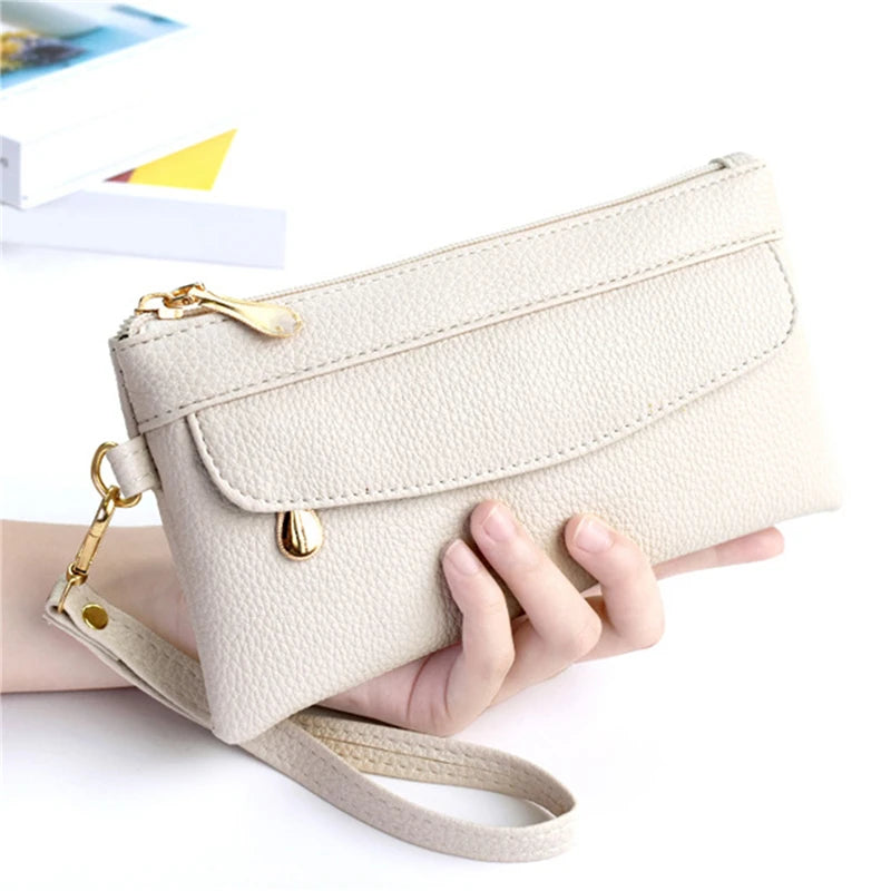 Portefeuille Femme Cuir PU Portable Fashion - Sac à Main Porte-Monnaie Téléphone Étanche