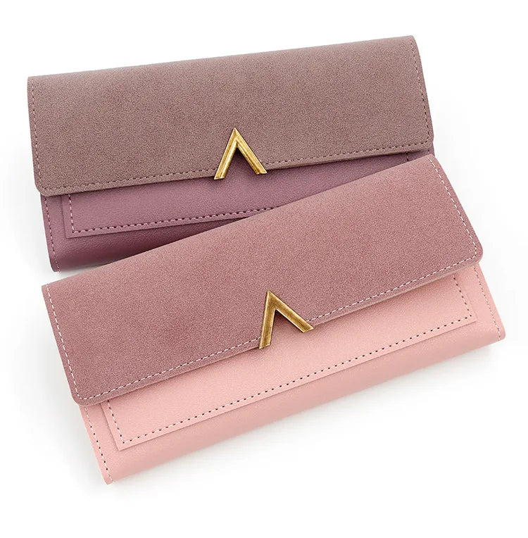 Portefeuille Femme Long Cuir PU Perles - Porte-Monnaie Carte Clutch Mini Fermoir Rouge