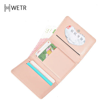 Portefeuille Femme Court Broderie Étoile Hasp - Porte-Monnaie Cute Pliable Porte-Carte Clutch Petit