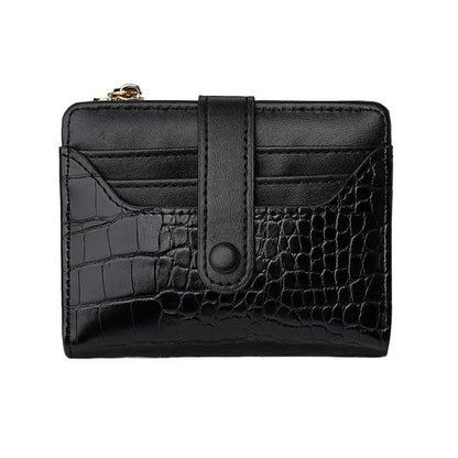 Portefeuille Compact Femme Cuir PU - Multi-Cartes avec Fermeture Éclair