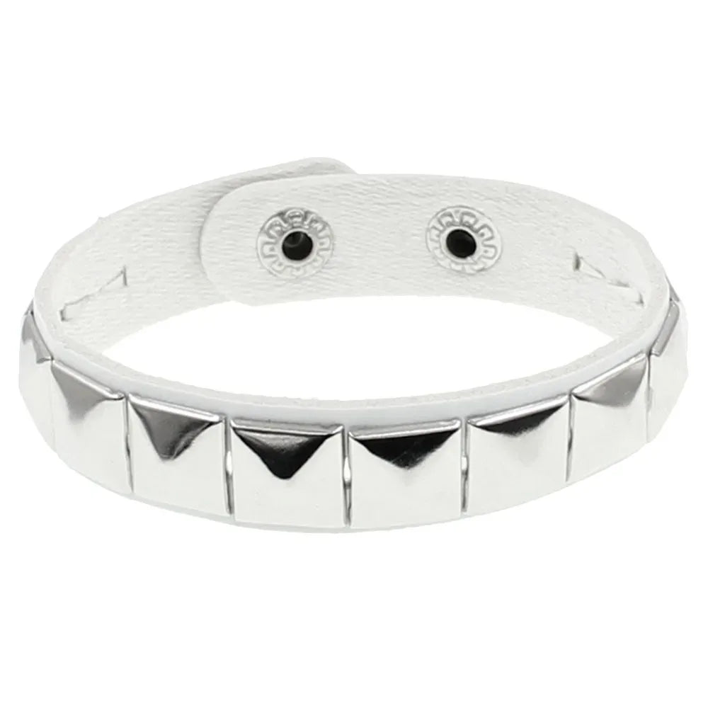 Bracelet Punk Clouté en Cuir — Manchette Gothique Unisexe