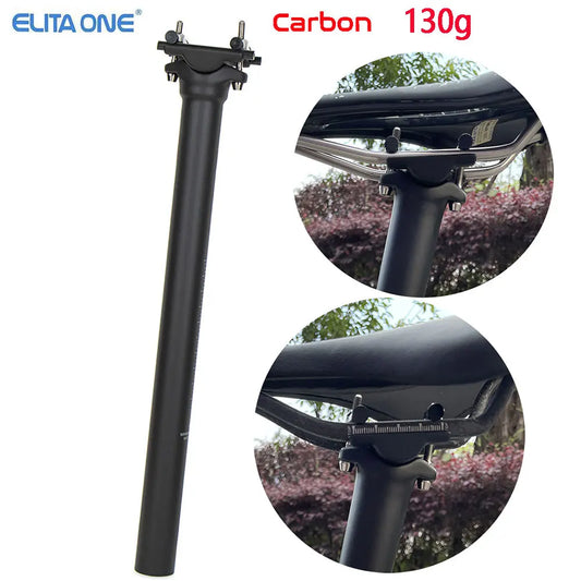 Tige de Selle ELITA ONE Carbone 130g - Seatpost Vélo Route/VTT UD Mat 27.2/31.6mm 350/400mm