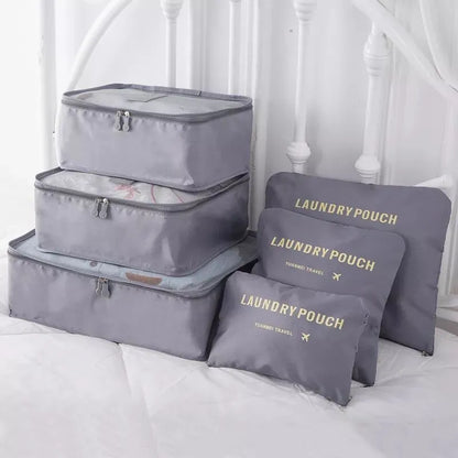 Ensemble 6 Sacs Rangement Voyage - Cubes Emballage Organisateur Valise Vêtements Unisexe