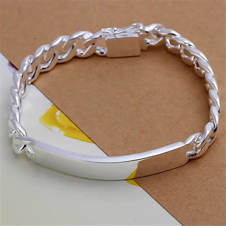 Bracelet Chaîne Argent Sterling 925 — Élégant et Minimaliste, 20 Coloris