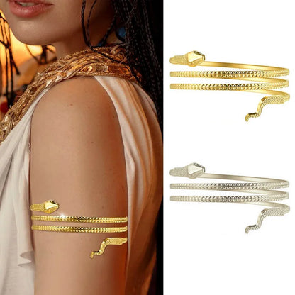 Bracelet de Bras Serpent Doré – Bangle Ajustable Bras Supérieur