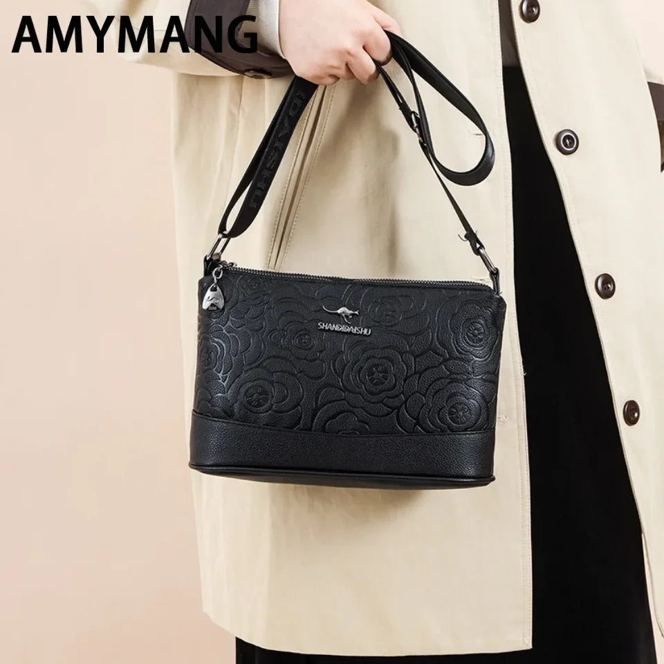 Sac à Main Femme Cuir PU 3 Poches - Grand Tote Bag Crossbody Imprimé Fashion