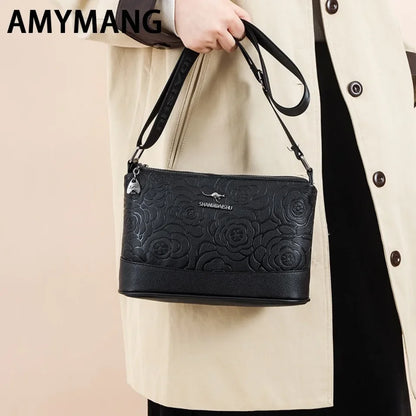 Sac à Main Femme Cuir PU 3 Poches - Grand Tote Bag Crossbody Imprimé Fashion