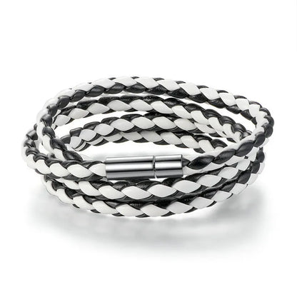 Bracelet Tressé Multicouche — Style Vintage Unisexe, 6 Coloris