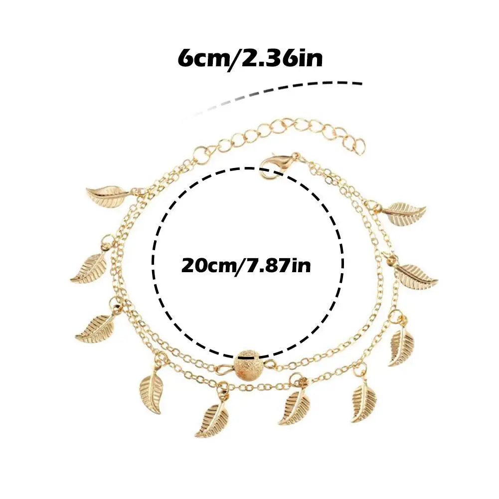 Chaîne de Cheville Bohème Perles Étoiles Pompons – Bracelet Pied Vintage Femme
