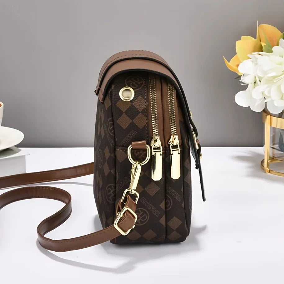 Sac Bandoulière Femme Multi-Poches Crossbody Luxe - Petit Sac Épaule Pratique Shopping Quotidien