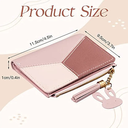 Portefeuille Court Femme à Fermeture Éclair - Cuir PU Grande Capacité