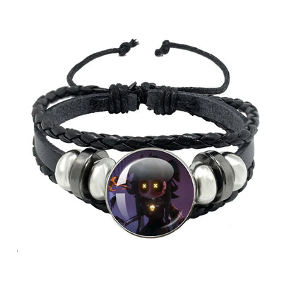 Bracelet Murder Drones Uzi x N – Cabochon Verre Cuir Ajustable Fan Art