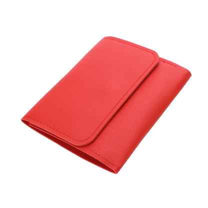 Portefeuille Femme Compact Rose - Mini Porte-Monnaie Cuir PU avec Fermoir et Compartiment Pièces