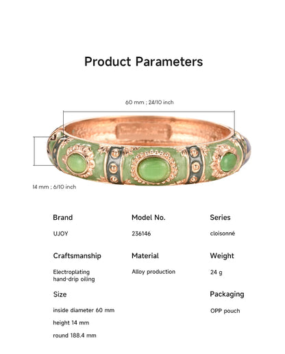Bracelet Jonc Émail Cloisonné - Design Bohème Hawaï Inde Afrique