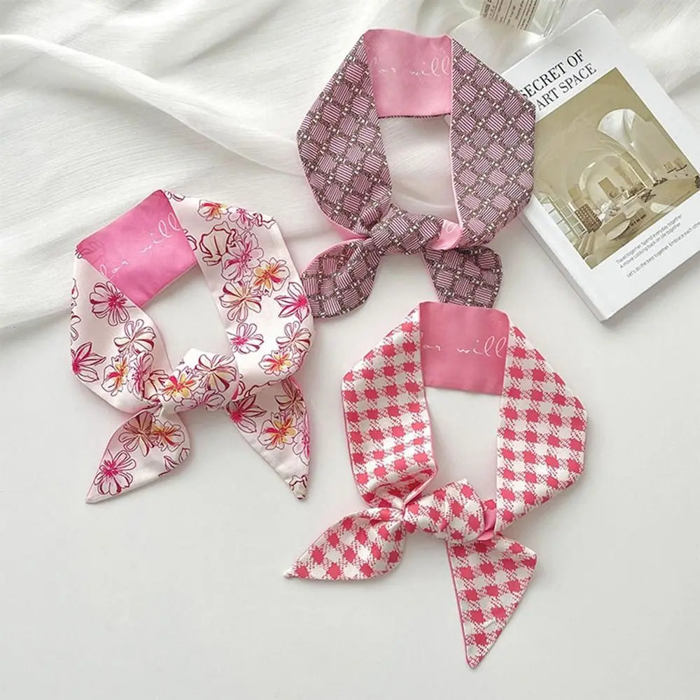 Bandeau Soie Fleur Rose - Headband Ruban Élégant Femme