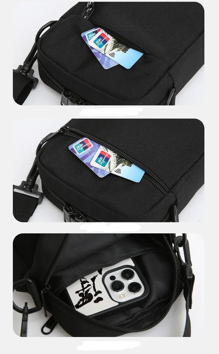 Mini Sac Baguette Bandoulière en Oxford – Unisexe