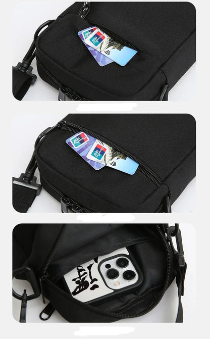 Mini Sac Baguette Bandoulière en Oxford – Unisexe