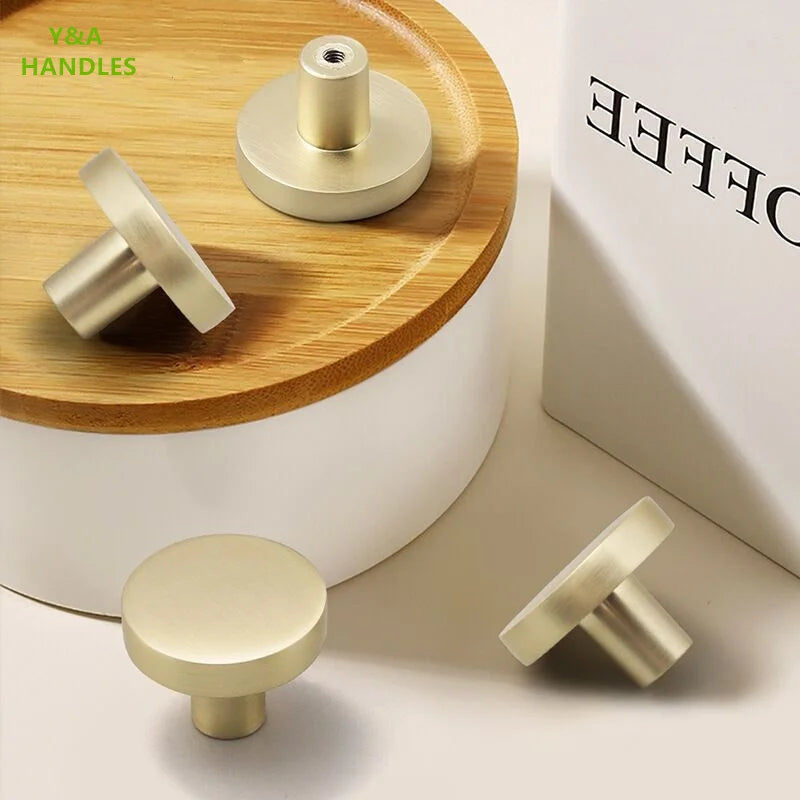 Poignée de Meuble Moderne en Aluminium - Bouton Rond pour Armoire et Tiroir