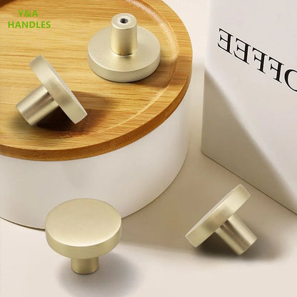 Poignée de Meuble Moderne en Aluminium - Bouton Rond pour Armoire et Tiroir