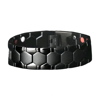 Bracelet Magnétique Thérapeutique Hexagone – Jonc Homme Élégant