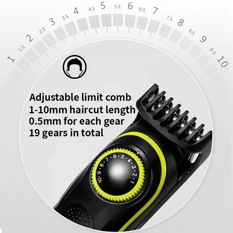 Tondeuse Cheveux Électrique Kemei Homme - Kit Beauté Rasoir Barbe Multifonction Coupe Cheveux