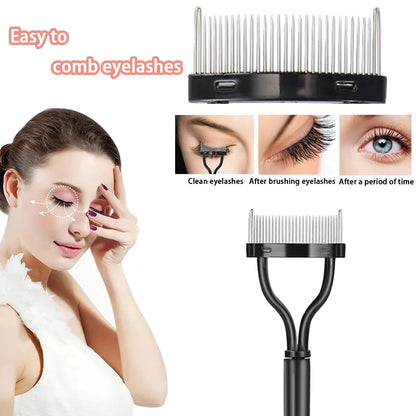 Set 5 Pinceaux Sourcils Professionnel - Peigne Cils Séparateur Ciseaux Trimmer Maquillage Yeux Femme