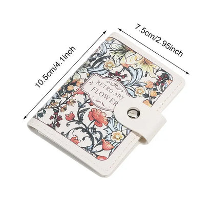 Portefeuille Femme 20 Poches Cartes Cuir PU - Porte-Cartes Étanche Grande Capacité