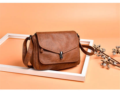 Sac à Bandoulière Femme Vintage Cuir Souple - Petit Sac Crossbody Designer Luxe