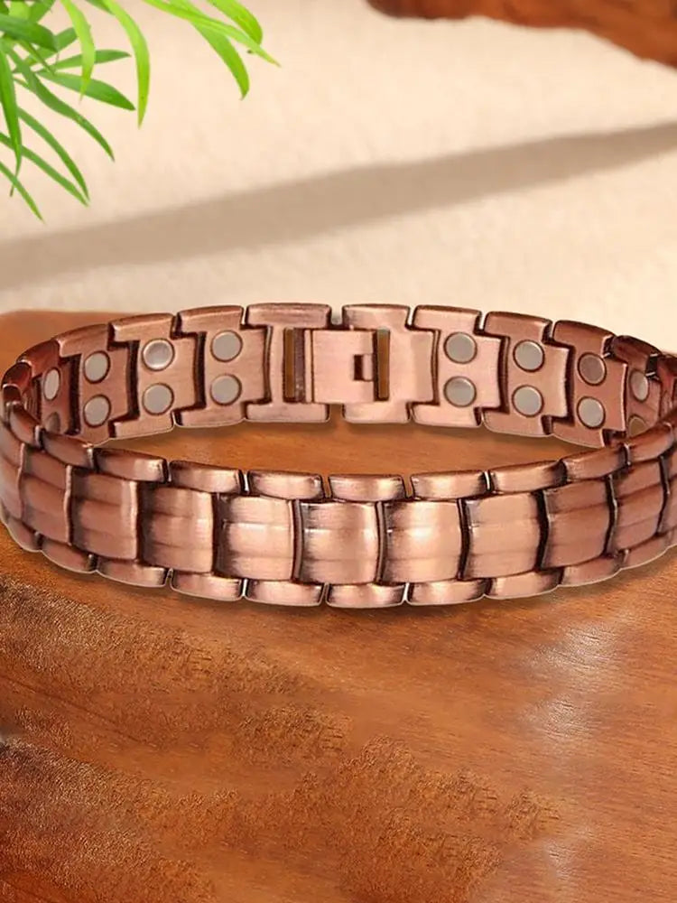 Bracelet Alliage Cuivre Magnétique Homme – Léger Polyvalent Sport & Quotidien