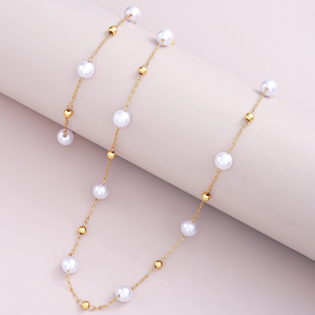 Ensemble Collier Bracelet Croix Perles Doré – Bijoux Bohème Classique