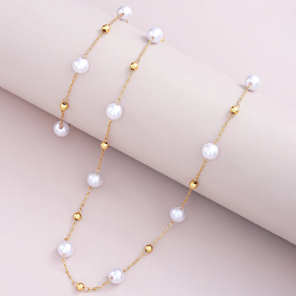 Ensemble Collier Bracelet Croix Perles Doré – Bijoux Bohème Classique