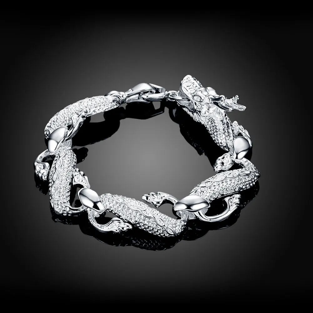 Bracelet Argent Sterling 925 Chaîne Carrée Solide - Bijou Femme Homme Unisexe Cadeau Mariage Soirée