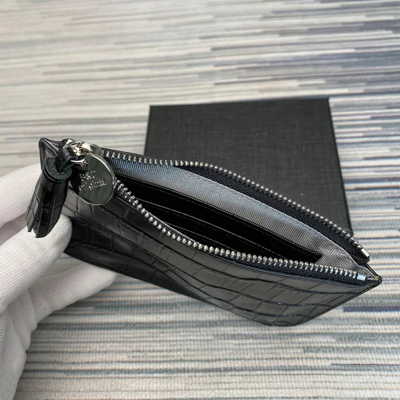 Porte-Monnaie Femme Cuir Véritable Zippé - Mini Portefeuille Homme Compact pour Pièces et Cartes Bancaires