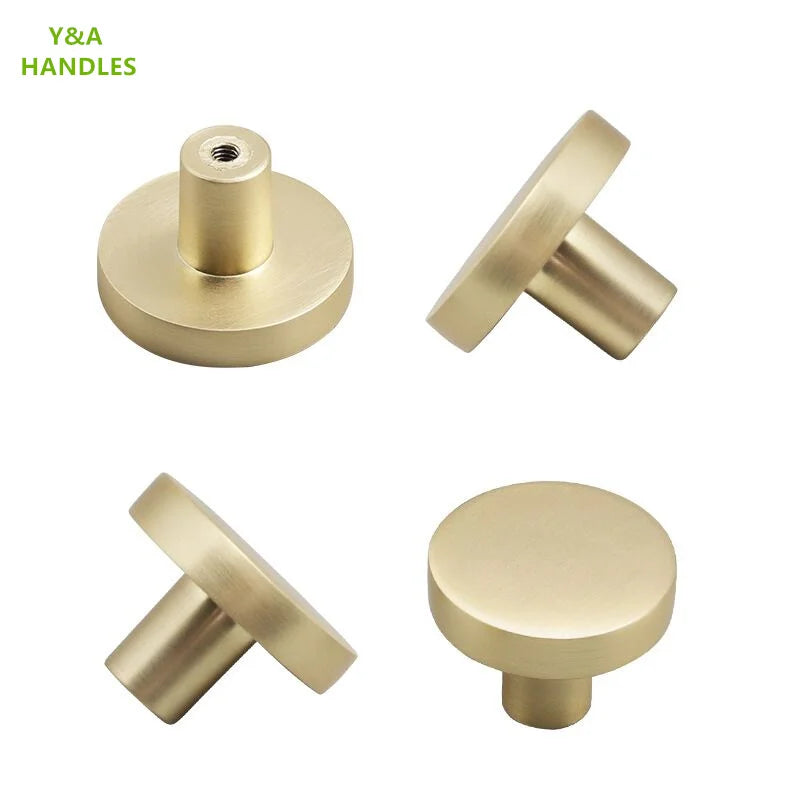 Poignée de Meuble Moderne en Aluminium - Bouton Rond pour Armoire et Tiroir