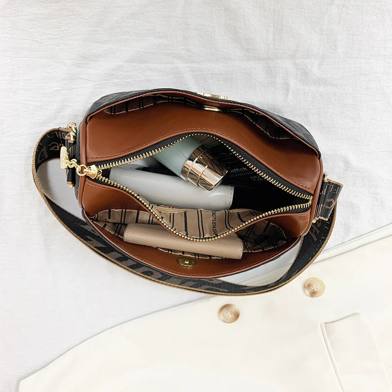 Sac Bandoulière en Cuir PU Motif Check – Style Luxe Femme